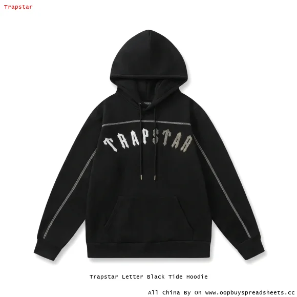 Trapstar Letter Black Tide Hoodie