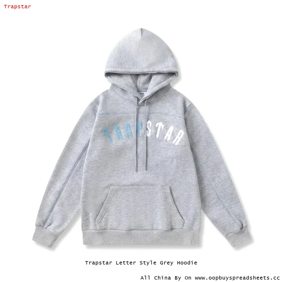 Trapstar Letter Style Grey Hoodie