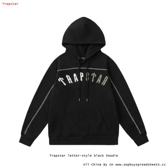Trapstar letter-style black hoodie