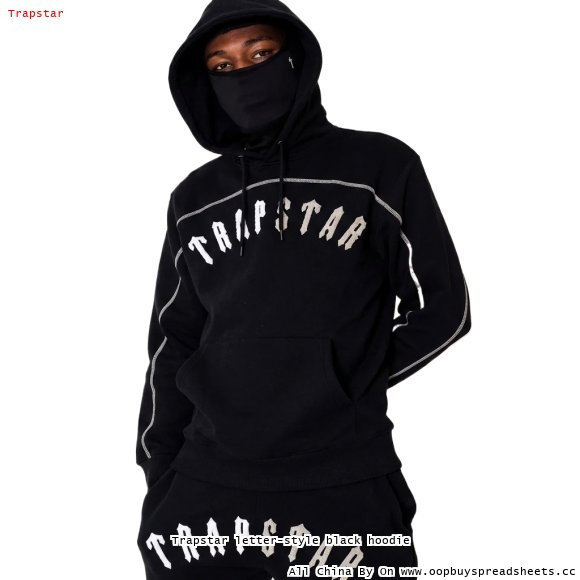 Trapstar letter-style black hoodie
