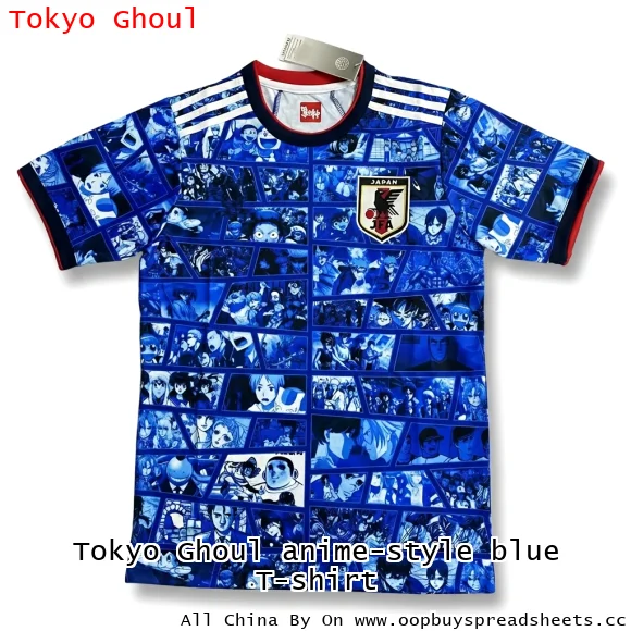 Tokyo Ghoul anime-style blue T-shirt