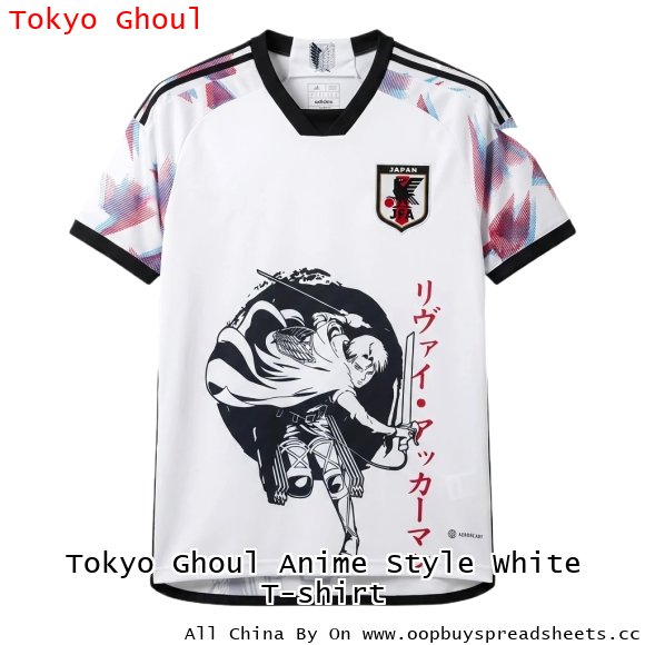 Tokyo Ghoul Anime Style White T-shirt
