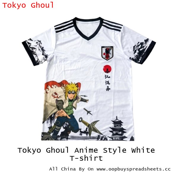 Tokyo Ghoul Anime Style White T-shirt