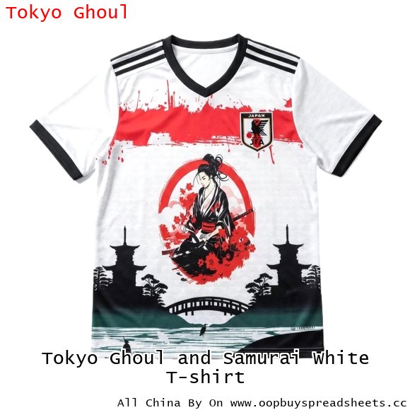 Tokyo Ghoul and Samurai White T-shirt