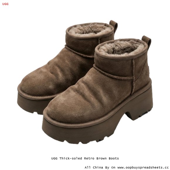 UGG Thick-soled Retro Brown Boots