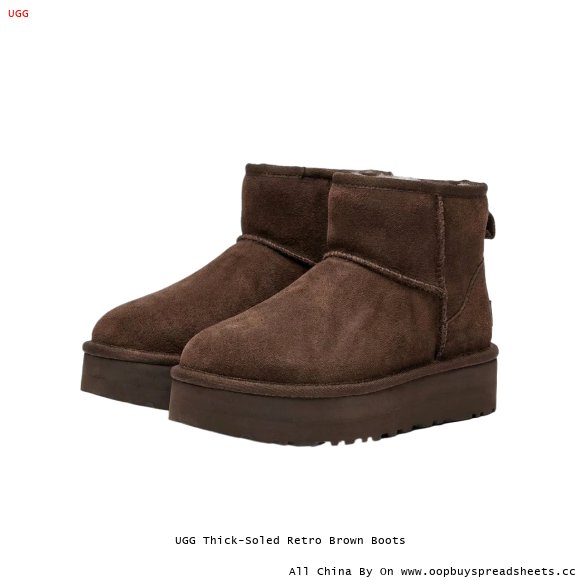 UGG Thick-Soled Retro Brown Boots