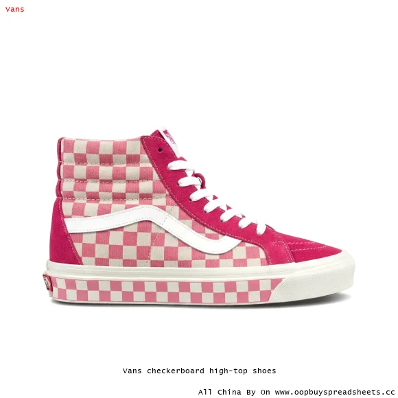 Vans checkerboard high-top shoes
