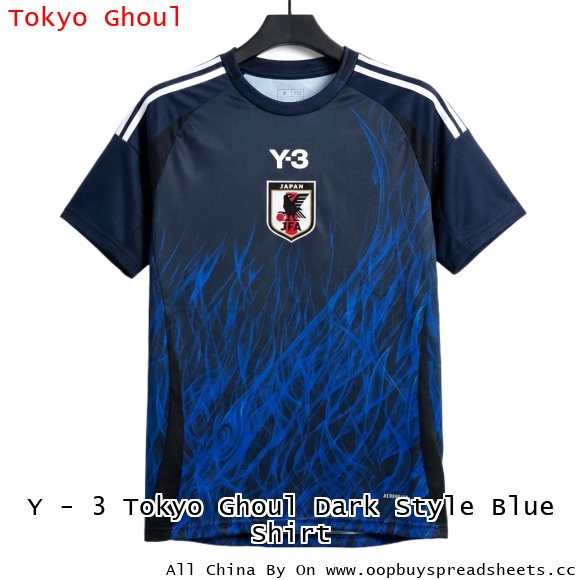 Y - 3 Tokyo Ghoul Dark Style Blue Shirt