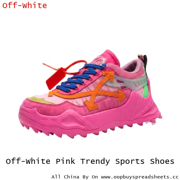 Off-White Pink Trendy Sports Shoes