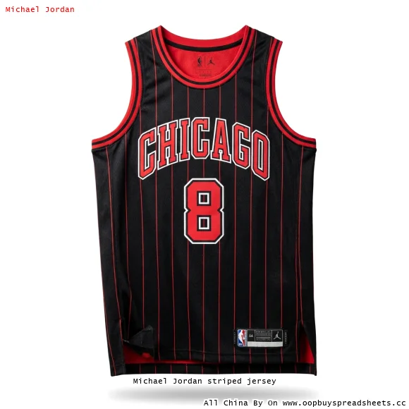 Michael Jordan striped jersey