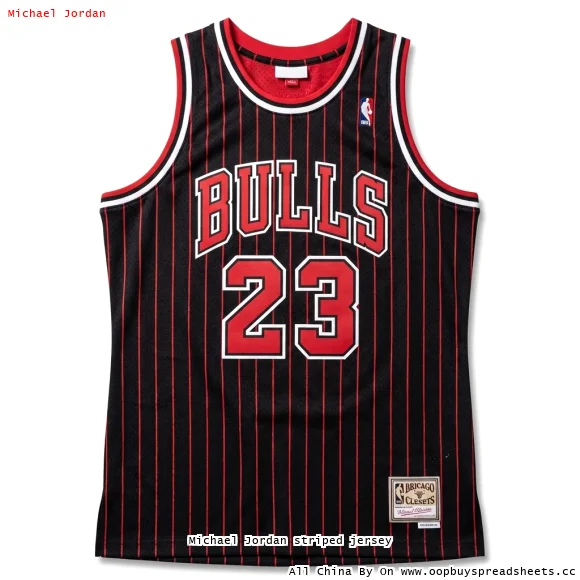 Michael Jordan striped jersey