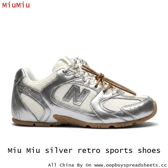 Miu Miu silver retro sports shoes