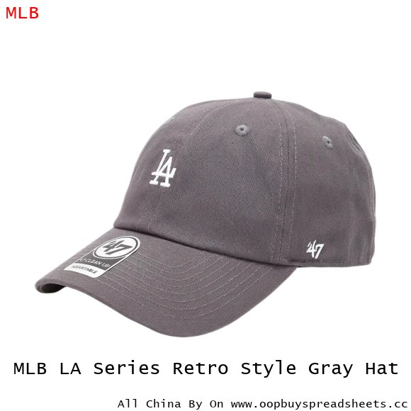 MLB LA Series Retro Style Gray Hat