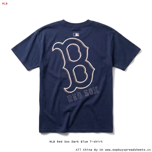 MLB Red Sox Dark Blue T-shirt