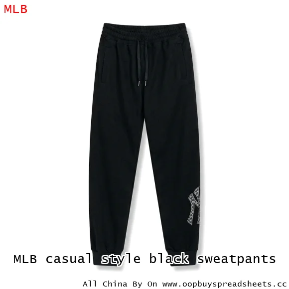 MLB casual style black sweatpants