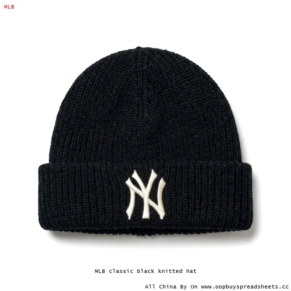 MLB classic black knitted hat