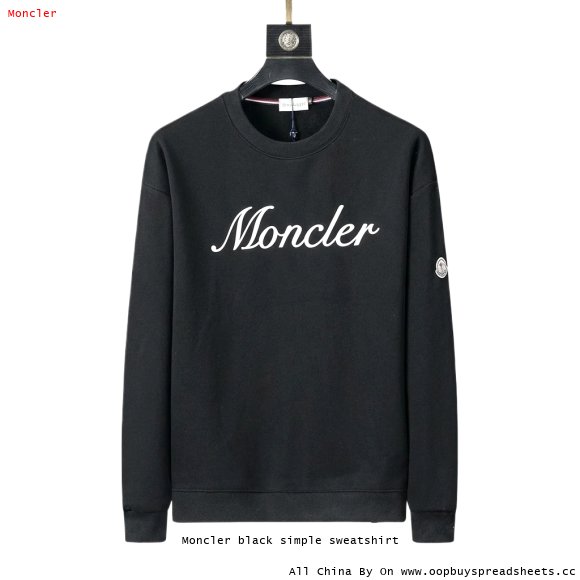 Moncler black simple sweatshirt