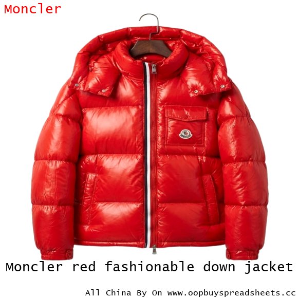 Moncler red fashionable down jacket