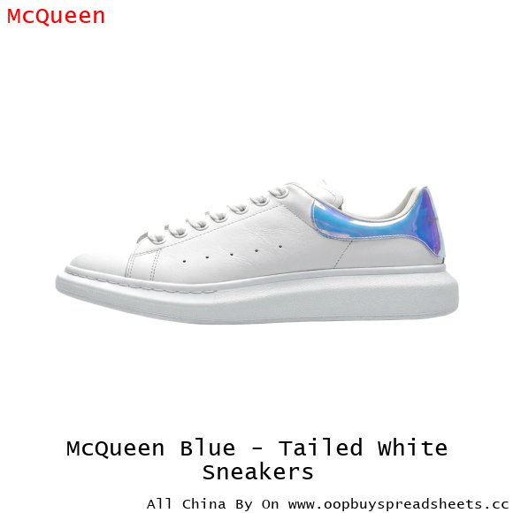 McQueen Blue - Tailed White Sneakers