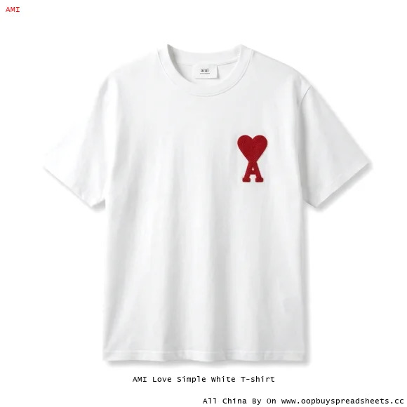 AMI Love Simple White T-shirt