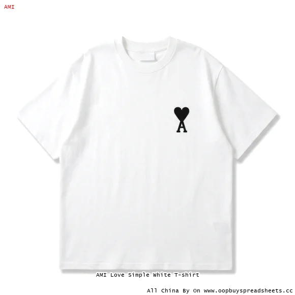AMI Love Simple White T-shirt
