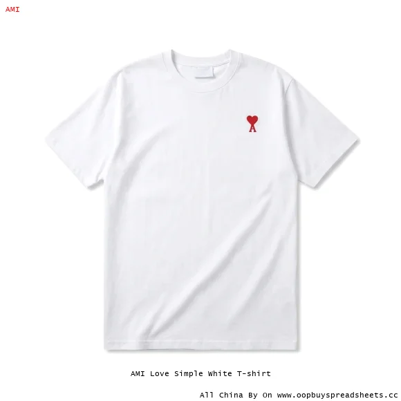 AMI Love Simple White T-shirt