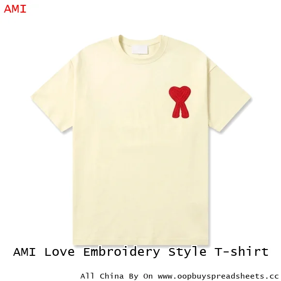 AMI Love Embroidery Style T-shirt