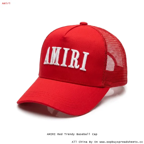 AMIRI Red Trendy Baseball Cap