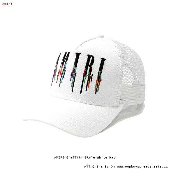 AMIRI Graffiti Style White Hat