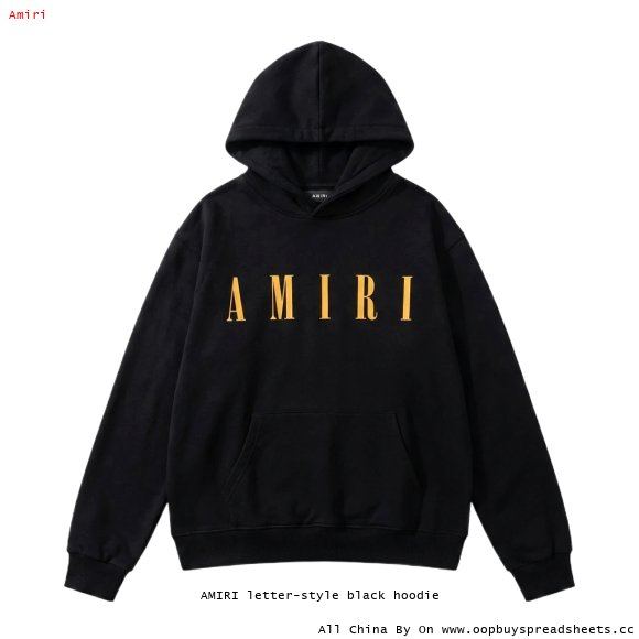 AMIRI letter-style black hoodie