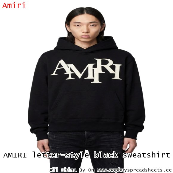 AMIRI letter-style black sweatshirt