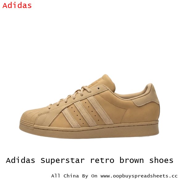 Adidas Superstar retro brown shoes