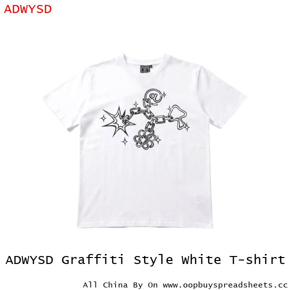 ADWYSD Graffiti Style White T-shirt