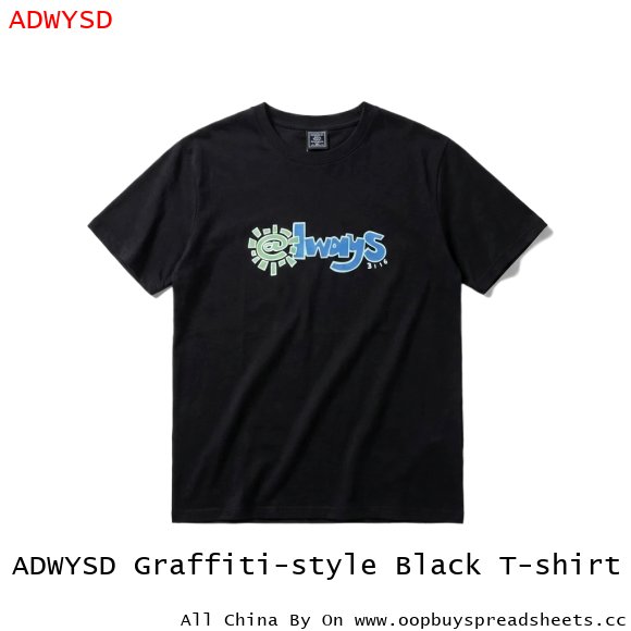 ADWYSD Graffiti-style Black T-shirt