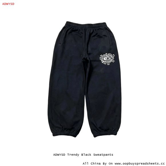 ADWYSD Trendy Black Sweatpants