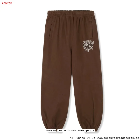 ADWYSD retro brown sweatpants
