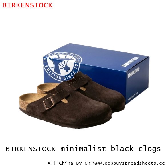 BIRKENSTOCK minimalist black clogs