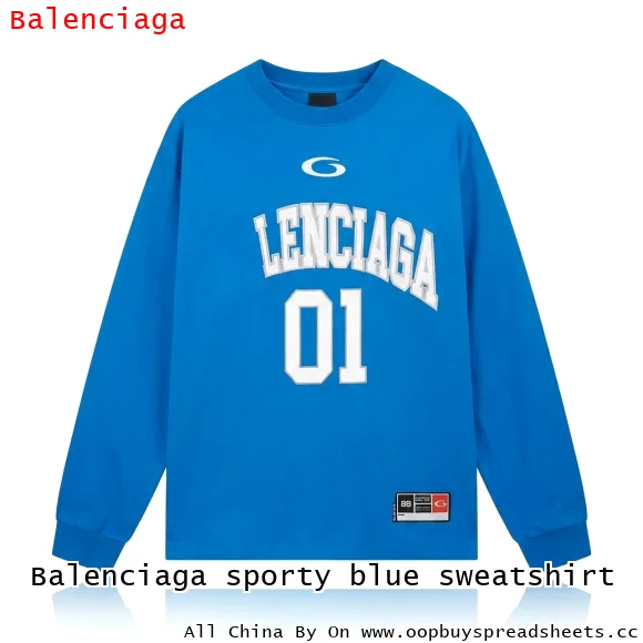 Balenciaga sporty blue sweatshirt