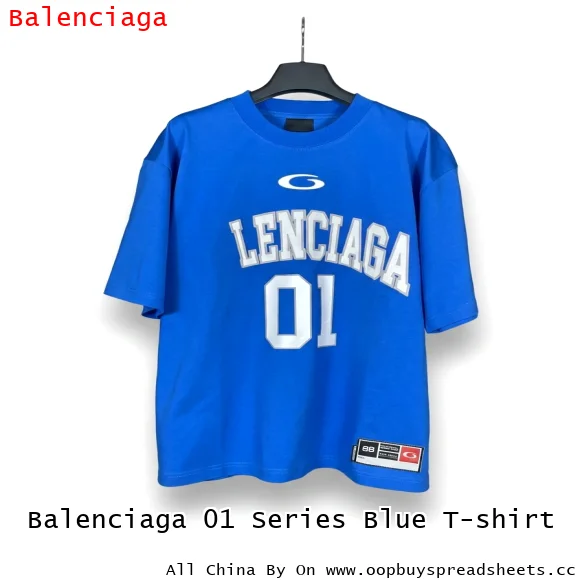 Balenciaga 01 Series Blue T-shirt