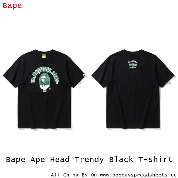 Bape Ape Head Trendy Black T-shirt