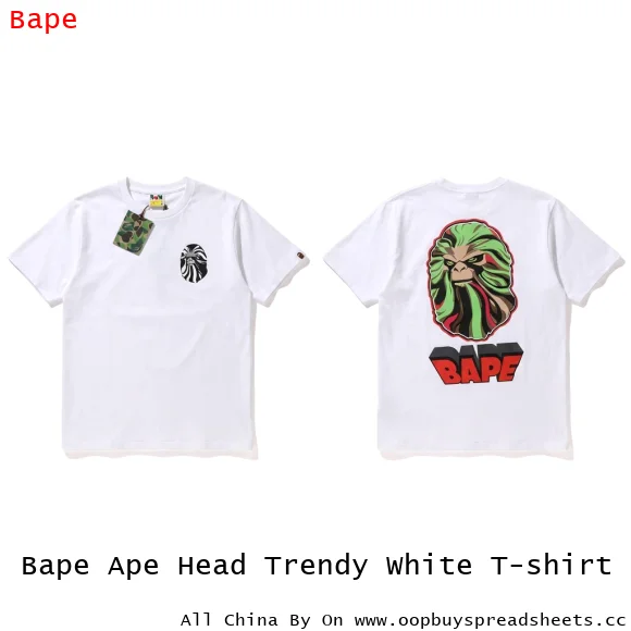 Bape Ape Head Trendy White T-shirt