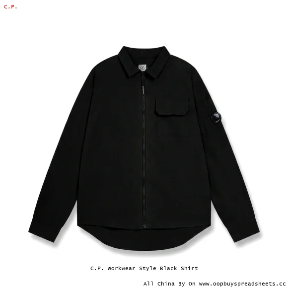 C.P. Workwear Style Black Shirt