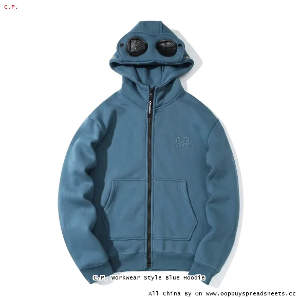 C.P. Workwear Style Blue Hoodie