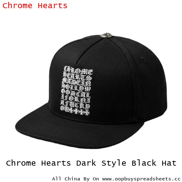 Chrome Hearts Dark Style Black Hat