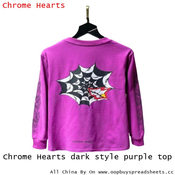 Chrome Hearts dark style purple top