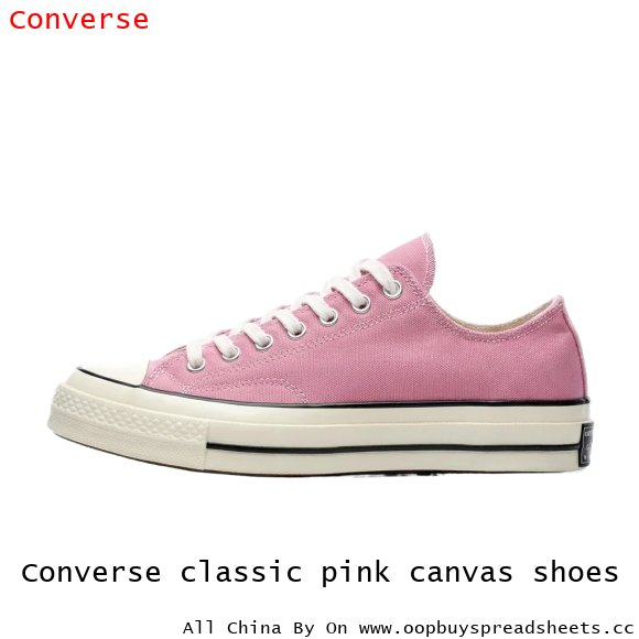 Converse classic pink canvas shoes