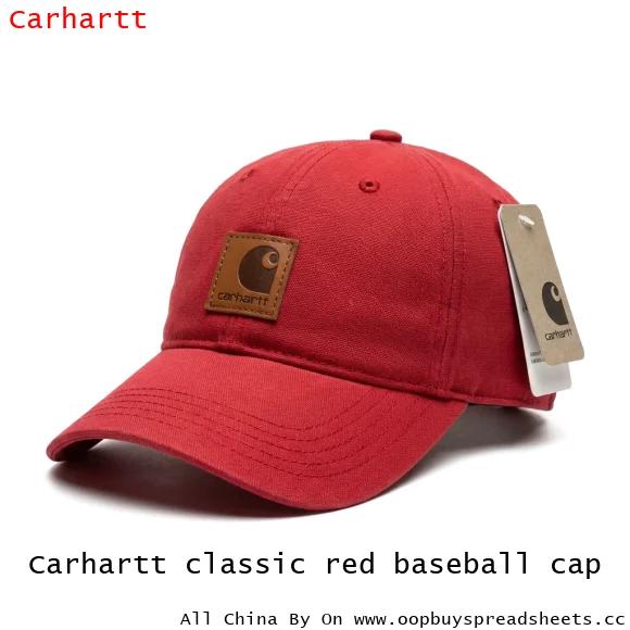 Carhartt classic red baseball cap