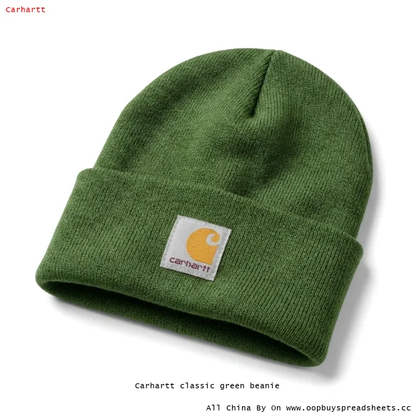 Carhartt classic green beanie