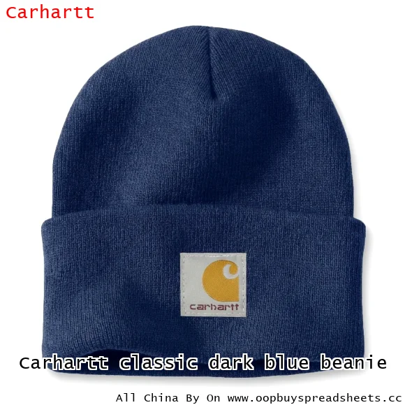 Carhartt classic dark blue beanie