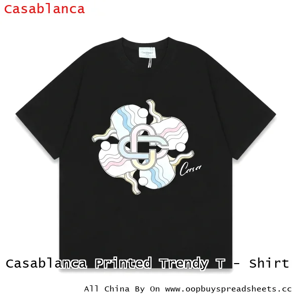 Casablanca Printed Trendy T - Shirt